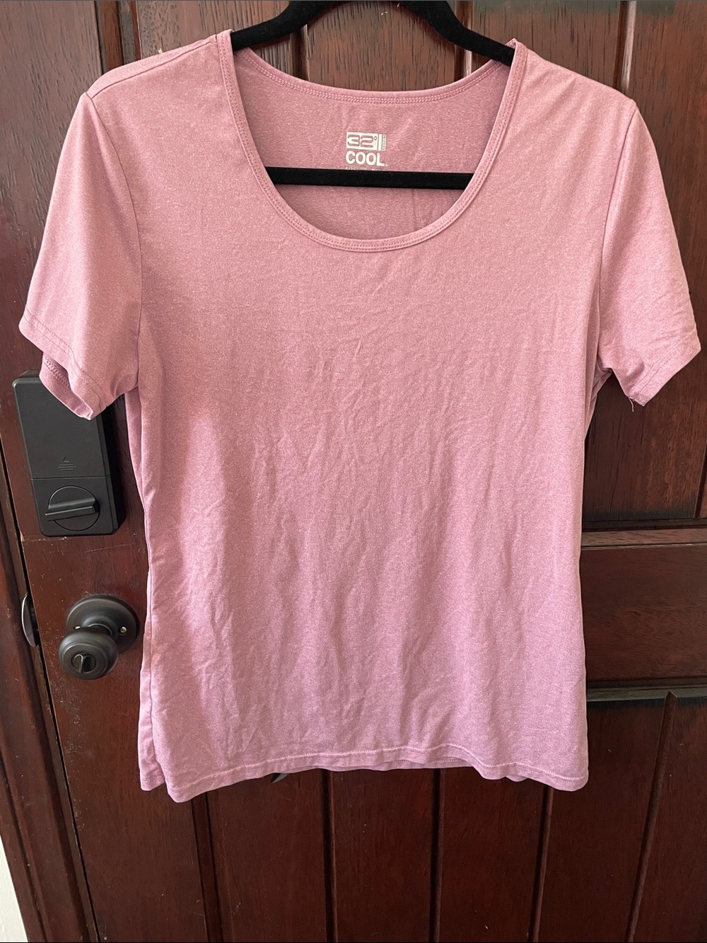 32 Degrees Women's Short Sleeve Scoop Neck Top - Dusty Rose